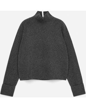 ARKET Roll-Neck Wool Jumper - Black