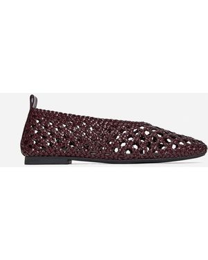 ARKET Woven Leather Flats - Brown