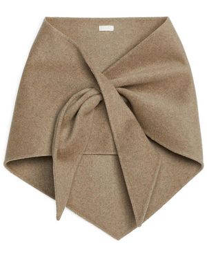ARKET Triangle Wool Scarf - Natural