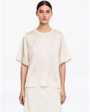 ARKET Silk Satin T-Shirt - White