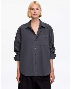 ARKET Cotton Poplin Shirt - Grey