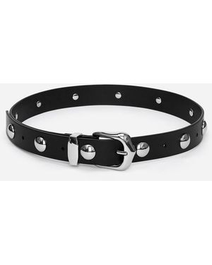 ARKET Studded Leather Belt - Black