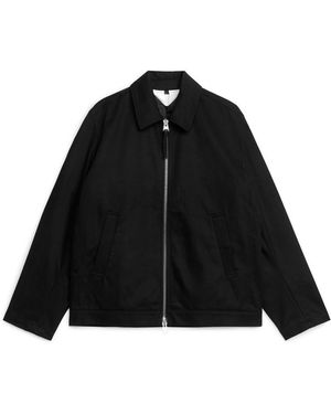 ARKET Drizzler Cotton Jacket - Black