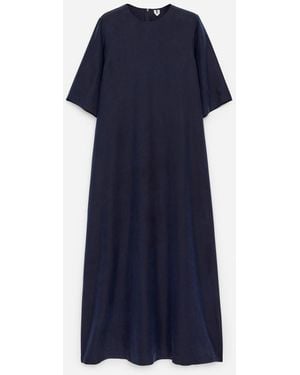 ARKET Silk T-Shirt Dress - Blue