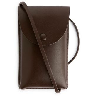 ARKET Leather Phone Case - Brown