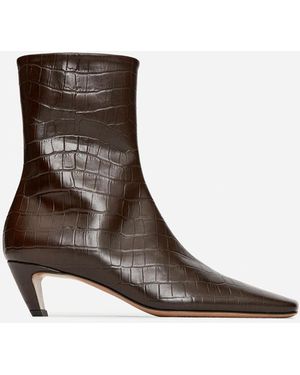 ARKET Square-Toe Ankle Boots - White