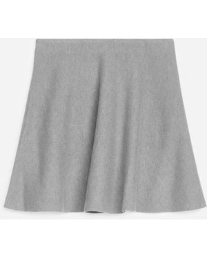 ARKET Wool-Blend Mini Skirt - Grey