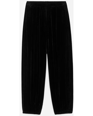 ARKET Fluid Velvet Trousers - Black