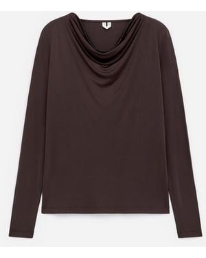 ARKET Draped Neckline Top - Brown
