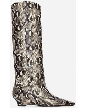 ARKET Wedge-Heel Leather Boots - Black