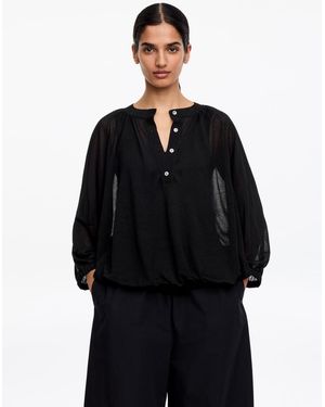 ARKET Sheer Knit Top - Black