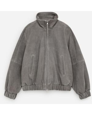 ARKET Boxy Suede Jacket - Grey