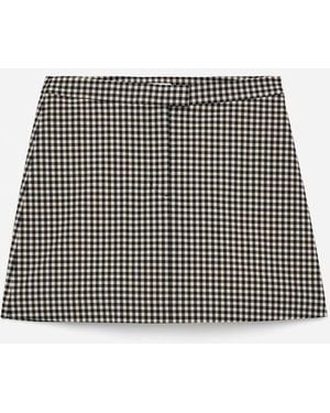 ARKET Mini Gingham Skirt - Grey