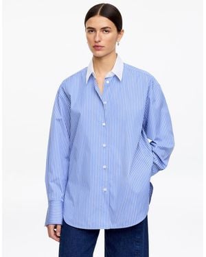 ARKET Relaxed-Fit Poplin Shirt - Blue