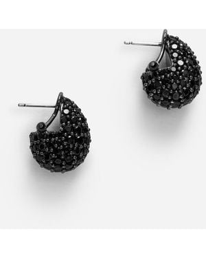 ARKET Drop-Shaped Rhinestone Earrings - Black