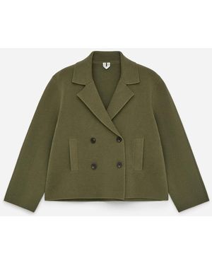 ARKET Knitted Cotton Jacket - Green