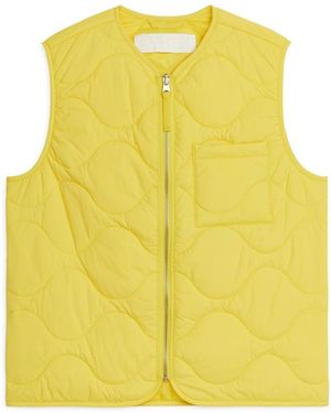 ARKET Quilted Liner Vest - Yellow