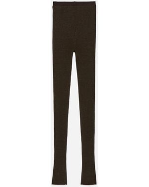 ARKET Rib-Knitted Leggings - Black