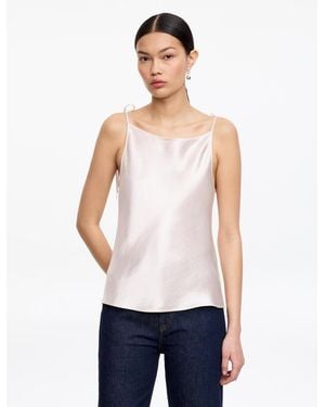 ARKET Crushed Satin Top - White