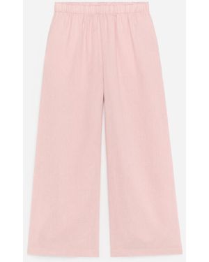 ARKET Wide Linen Trousers - Pink