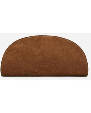 ARKET Suede Clutch/Crossbody - Brown