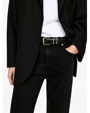 ARKET Leather Belt - Black