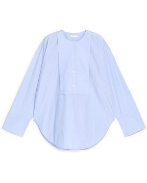 ARKET Cotton Bib Blouse - Blue