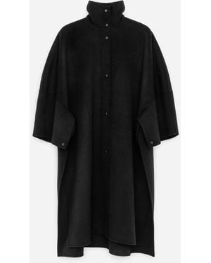 ARKET Doublé Wool-Blend Cape - Black