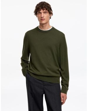 ARKET Fine Knit Merino Jumper - Green