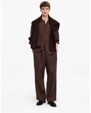 ARKET Relaxed Linen Trousers - Red