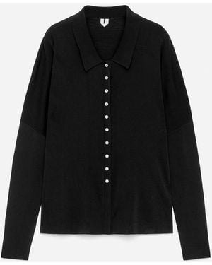 ARKET Fine-Knit Shirt - Black