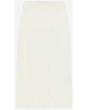 ARKET Mohair-Wool Blend Skirt - White