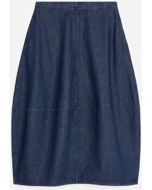 ARKET Barrel Denim Skirt - Blue