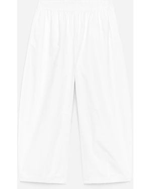 ARKET Barrel-Leg Cotton Trousers - White