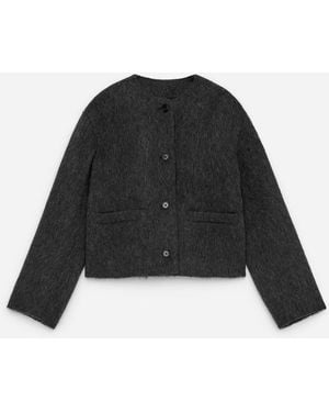 ARKET Brushed Wool-Blend Jacket - Black