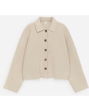 ARKET Knitted Cotton Jacket - Natural
