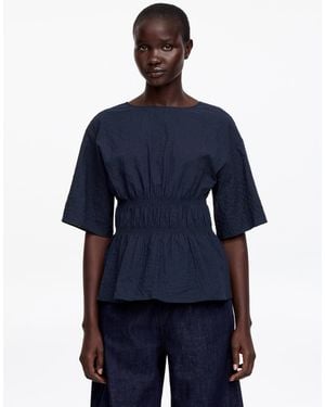 ARKET Seersucker Top - Blue