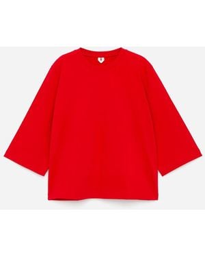 ARKET Eira Heavyweight T-Shirt - Red