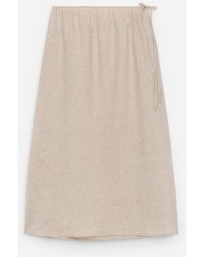 ARKET Linen Wrap Skirt - Natural