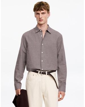 ARKET Regular Cotton Linen Shirt - Grey