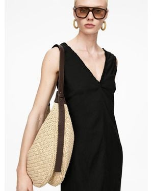 ARKET Strohtasche - Schwarz