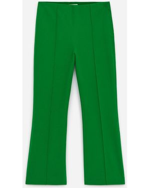 ARKET Cropped Crease-Front Trousers - Green