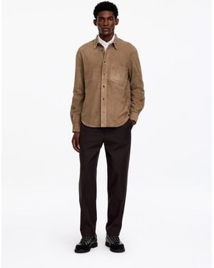 ARKET Relaxed Suede Shirt - Natural