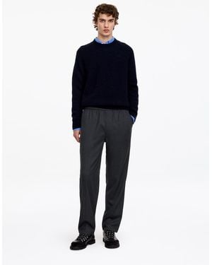 ARKET Drawstring Wool-Blend Trousers - Blue