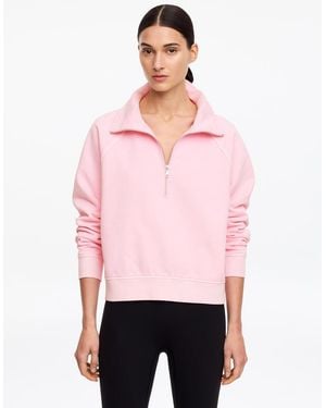 ARKET Half-Zip Terry Sweatshirt - Pink