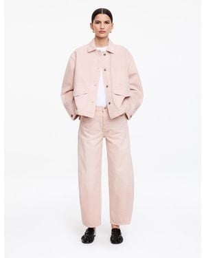 ARKET Boxy Denim Overshirt - Pink