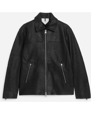 ARKET Leather Jacket - Black