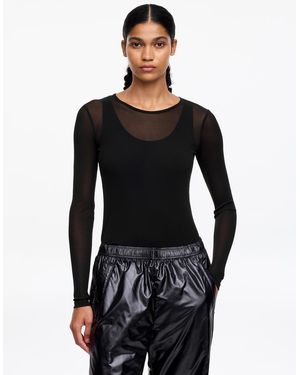 ARKET Slim Silk Top - Black