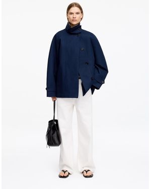 ARKET Funnel-Collar Cotton Jacket - Blue