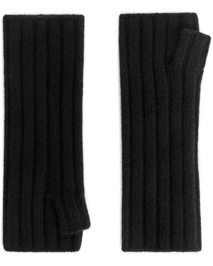 ARKET Fingerlose Wollhandschuhe - Schwarz